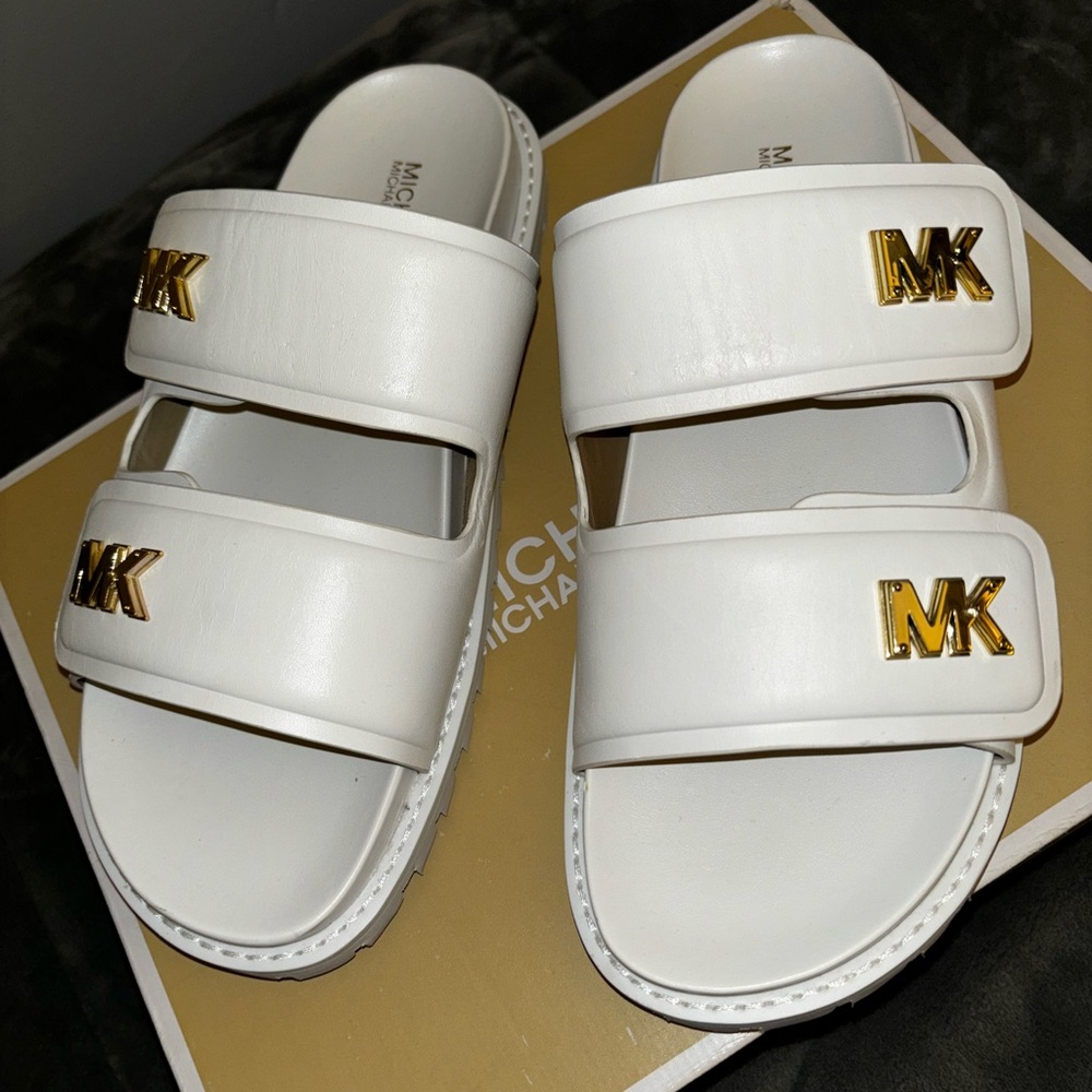 Stark leather slide sandal